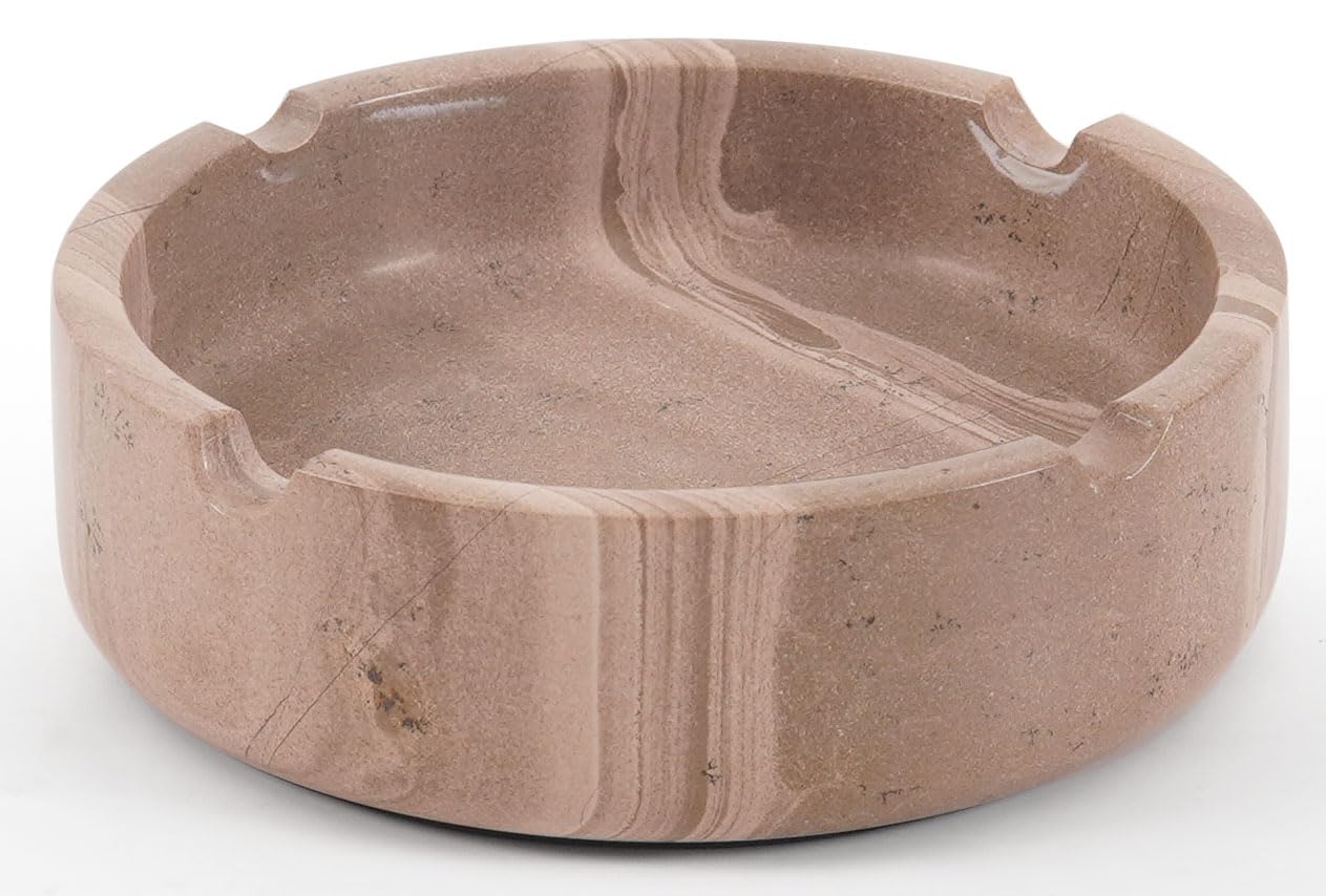 Amazon.co.jp: SPESHSTONES 大理石灰皿 4.8インチ 木製 ハンドメイド